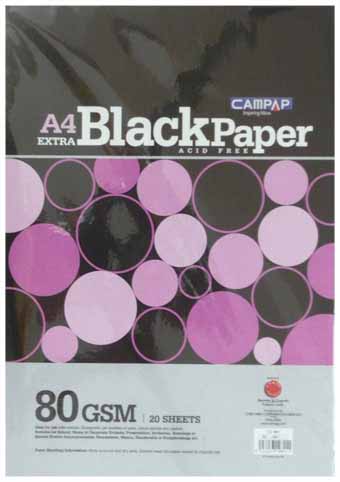 CA4841 A4 80G 20S BLACK PAPER